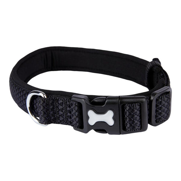 Pawpzilla Woven Padded Dog Collar (Black)
