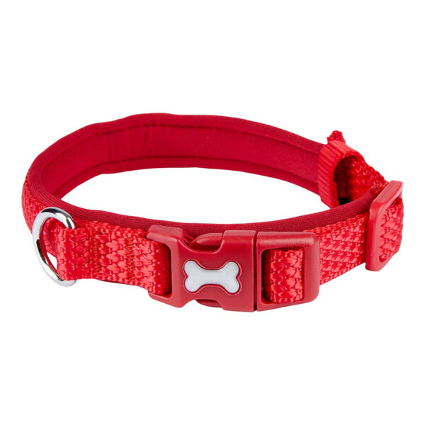 Pawpzilla Woven Padded Dog Collar (Red)