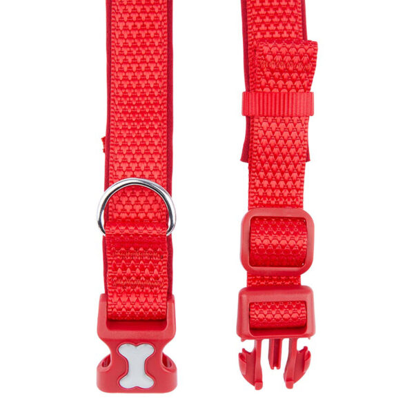 Pawpzilla Woven Padded Dog Collar (Red) - Image 2
