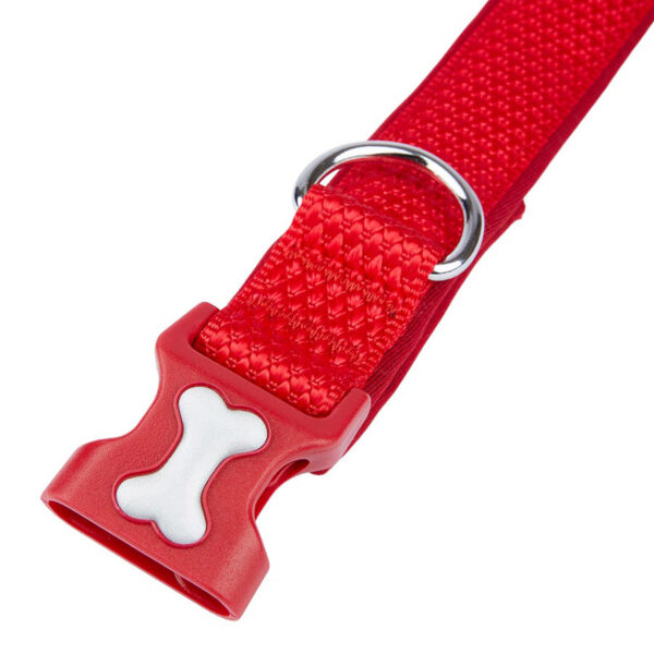 Pawpzilla Woven Padded Dog Collar (Red) - Image 3