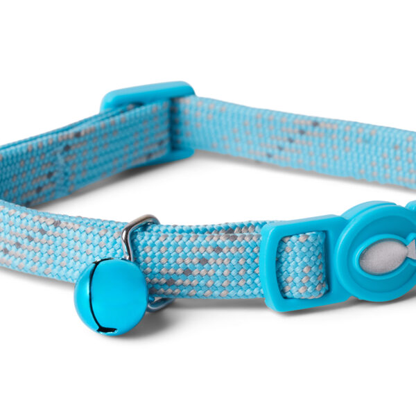Pawpzilla Reflective Rope Cat Collar Blue - Image 4