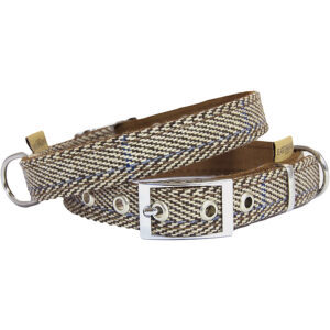 Pawpzilla Leather Collar Beige