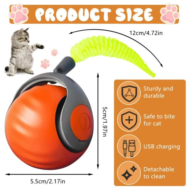 Pawpzilla Interactive Speedy Tail Cat Toy - Image 2