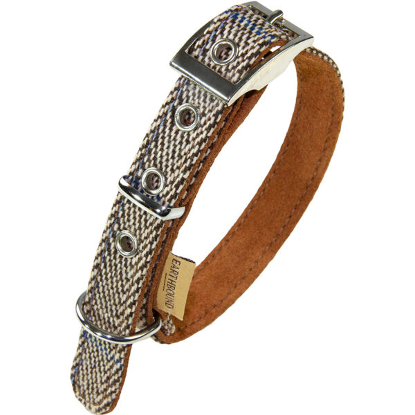 Pawpzilla Leather Collar Beige - Image 2
