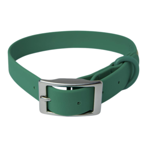 Pawpzilla Adjustable Green Dog Collar with Metal Buckle
